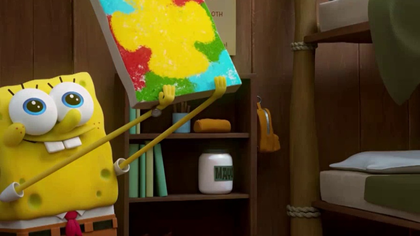 派大星秒变派加索，抽象画轻松拿捏