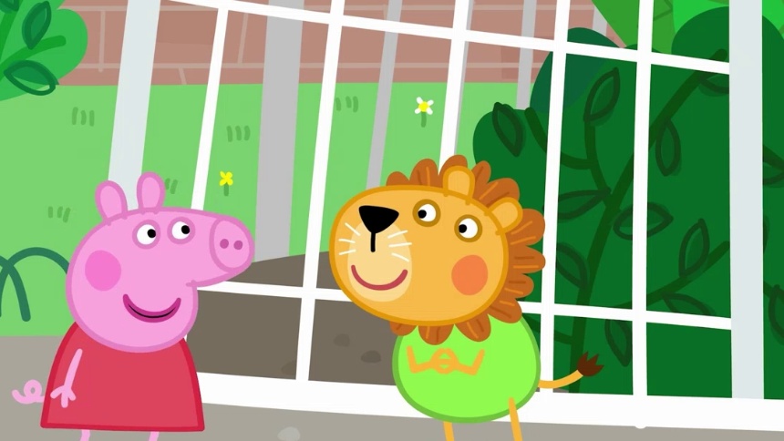 佩奇逛动物园，遇见新朋友狮子拉伦佐