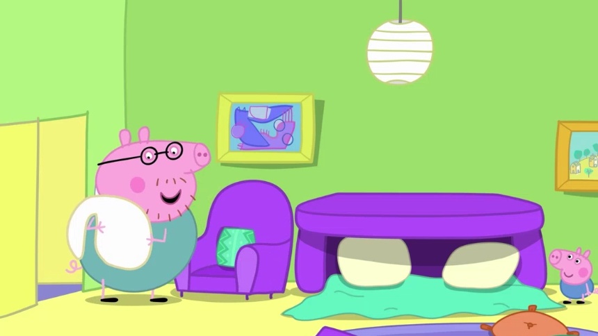 猪爸爸做的垫子小窝，佩奇乔治超喜欢